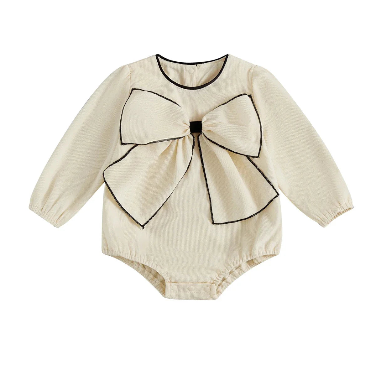 Bow Front Long Sleeve Romper - Betina Baby & Kids