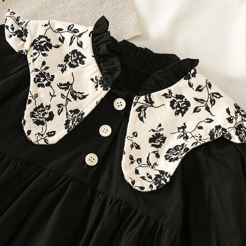 Noir Bloom Classic Romper - Betina Baby & Kids
