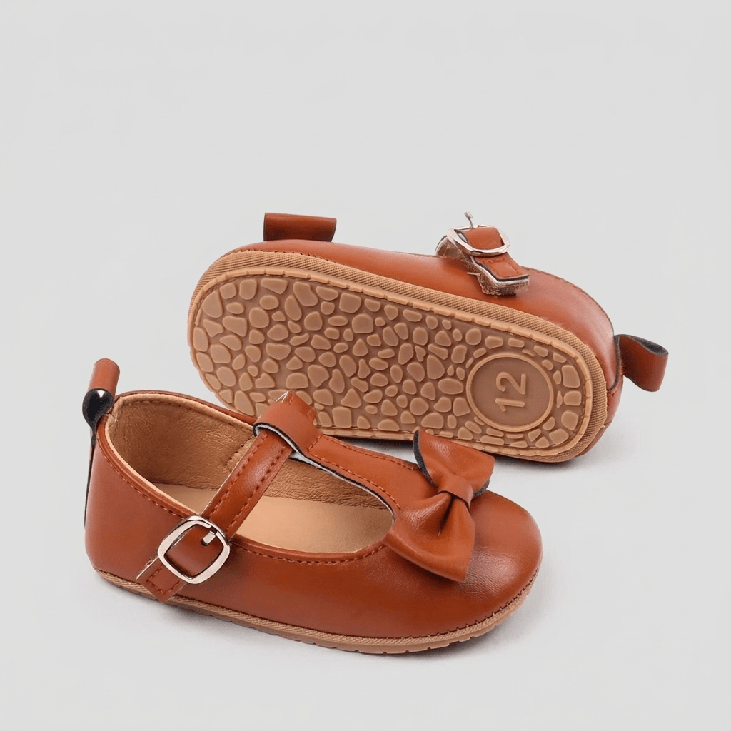 T - Strap Bow Mary Jane Baby Shoes - Betina Baby & Kids
