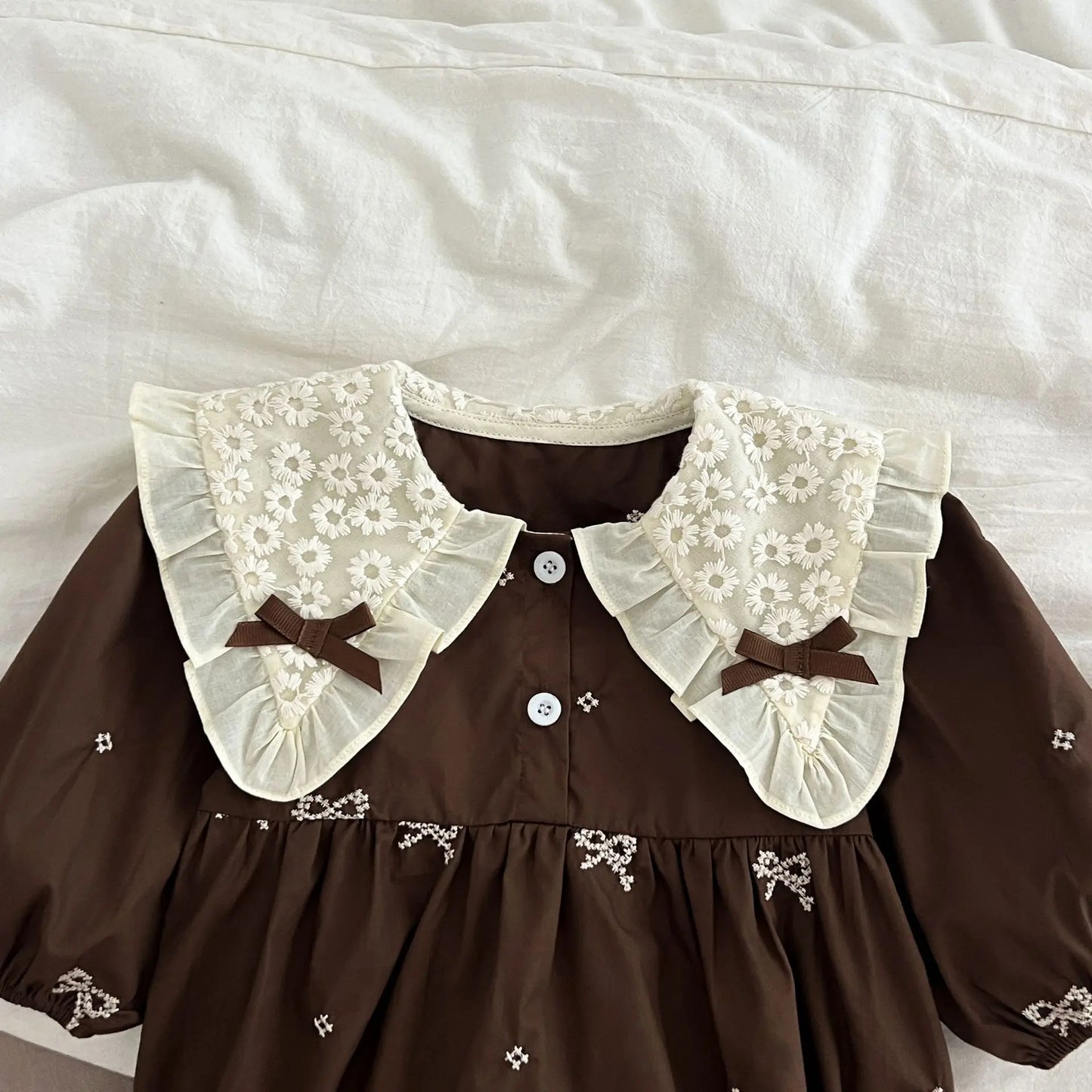 Vintage Lace Collar Baby Dress
