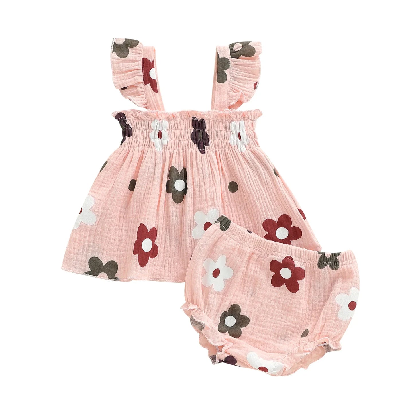 Floral Ruffle Baby Set