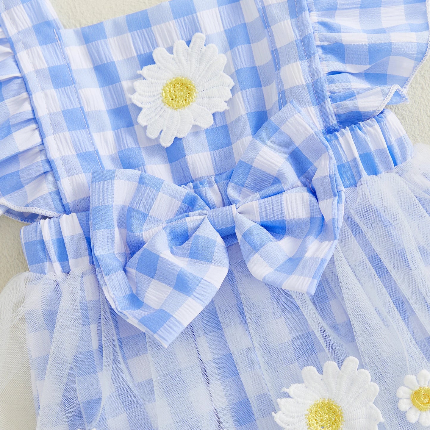 Daisy Plaid Dress with Bow