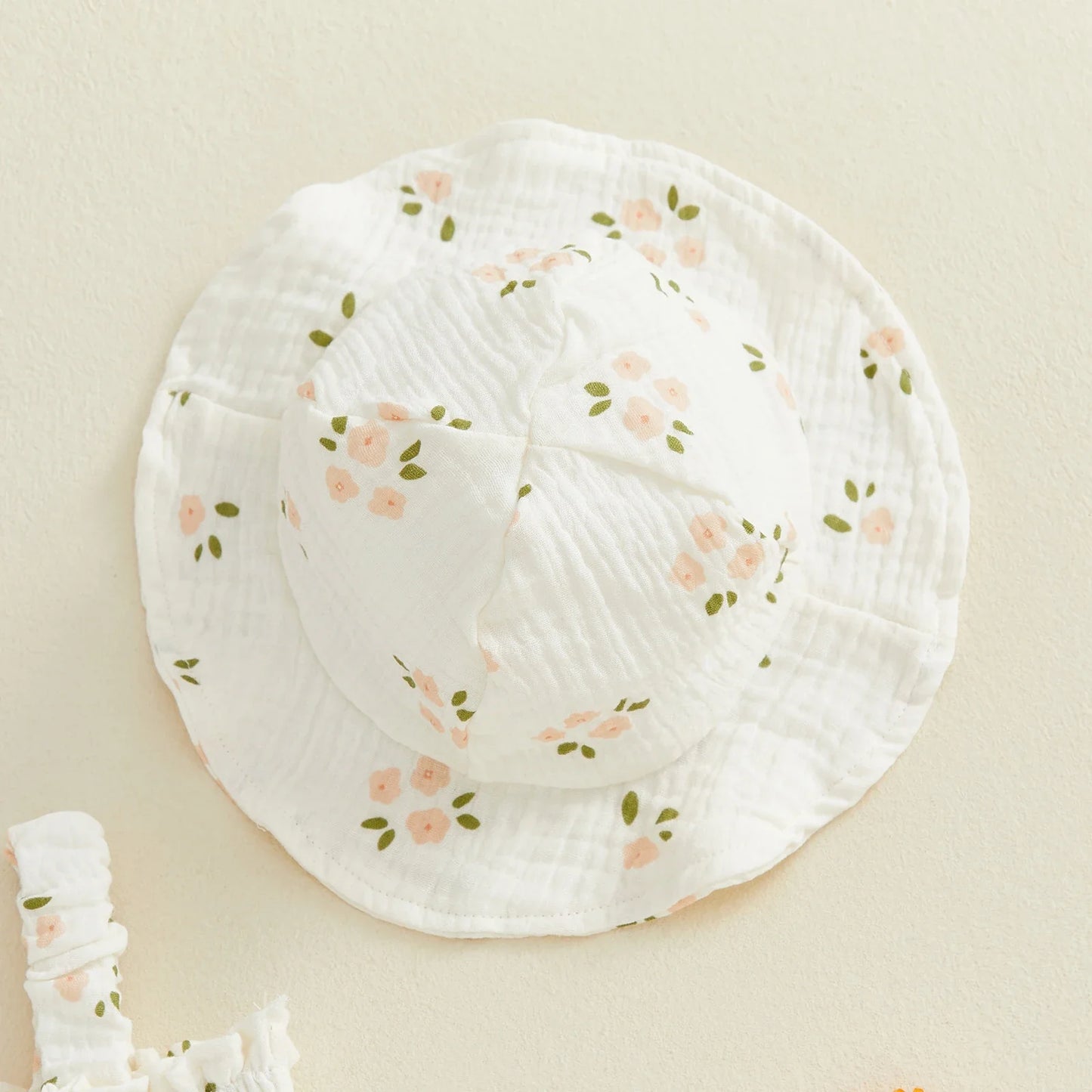 Floral Baby Romper with Hat