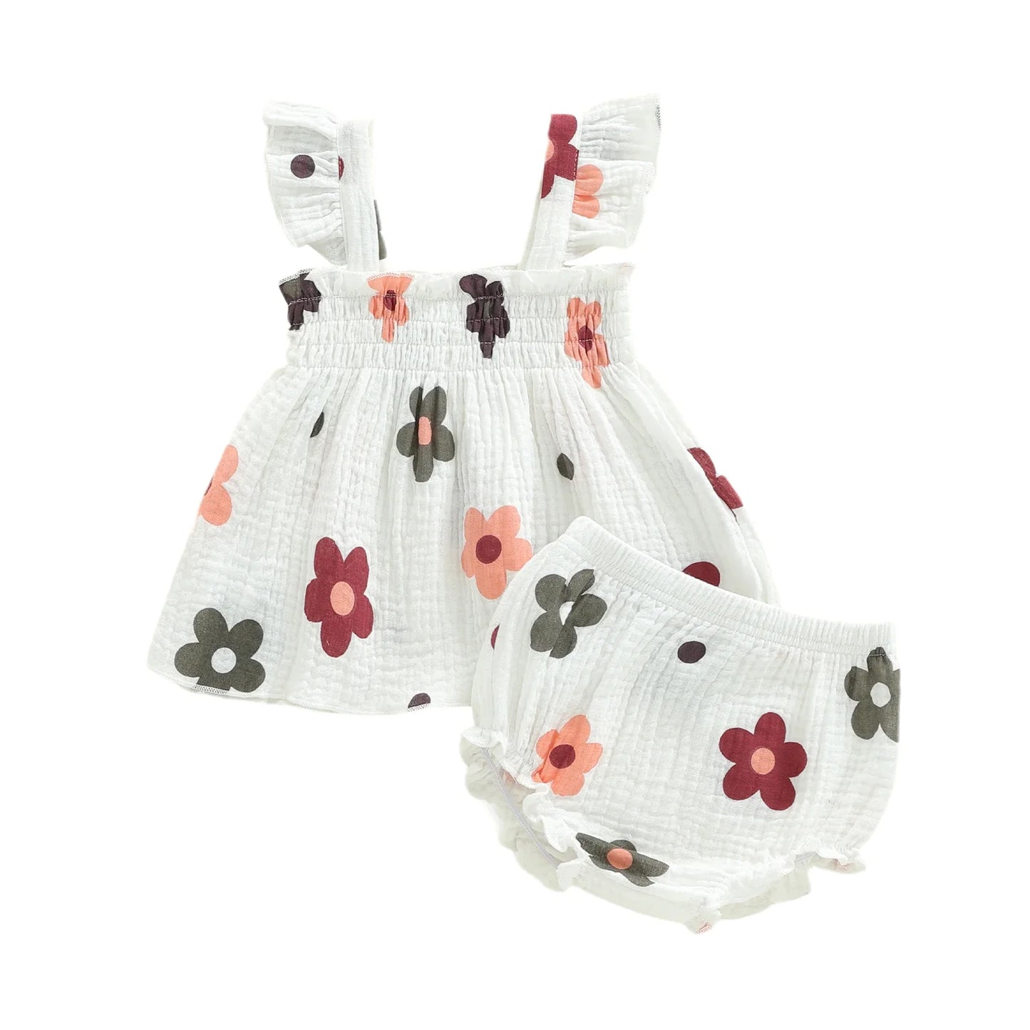Floral Ruffle Baby Set