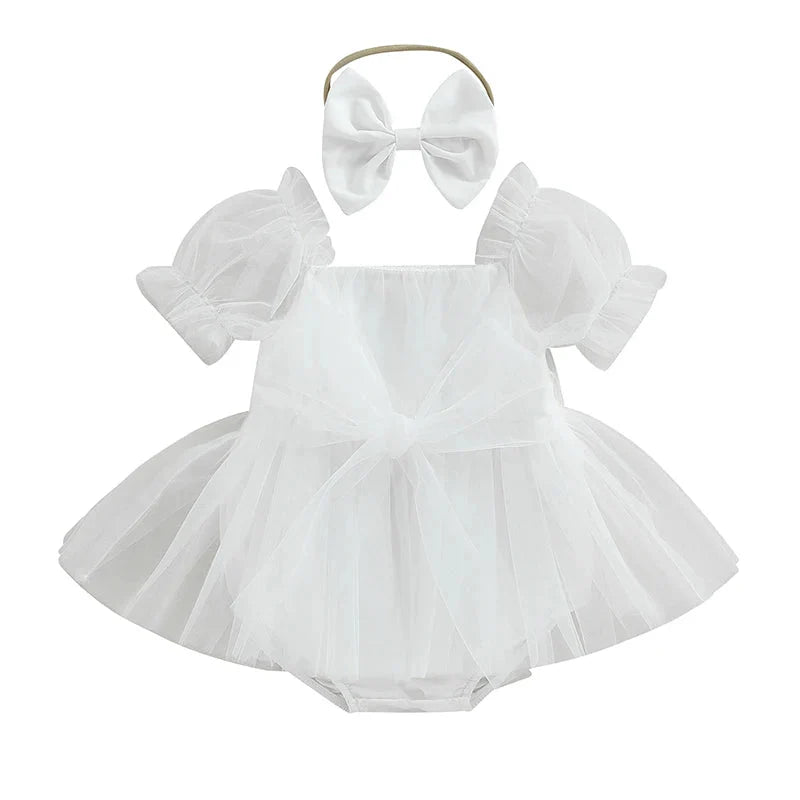 Baby Tulle Bow Dress - Betina Baby & Kids