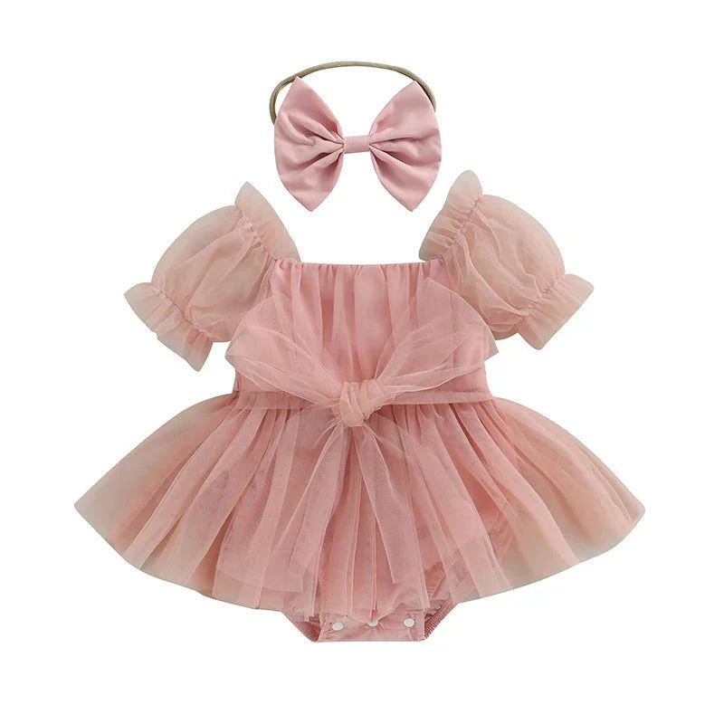 Baby Tulle Bow Dress - Betina Baby & Kids