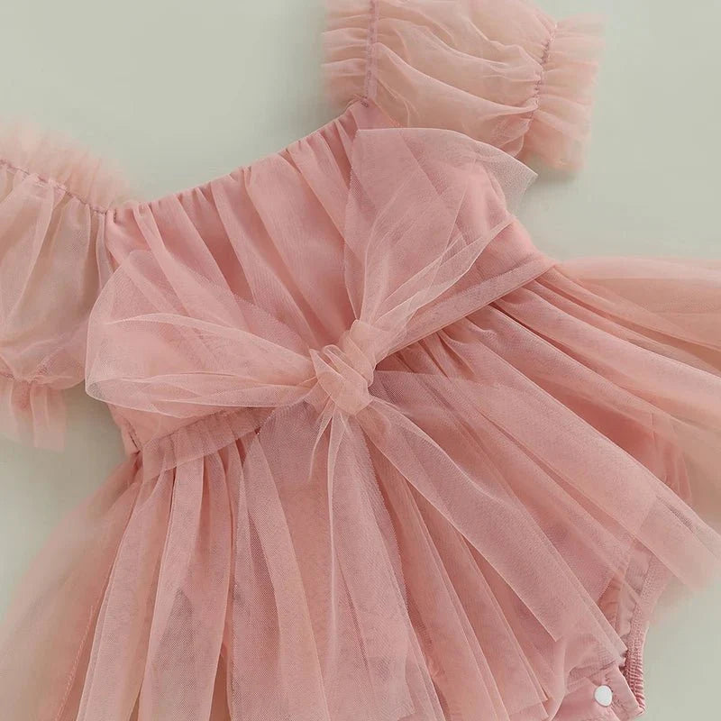 Baby Tulle Bow Dress - Betina Baby & Kids