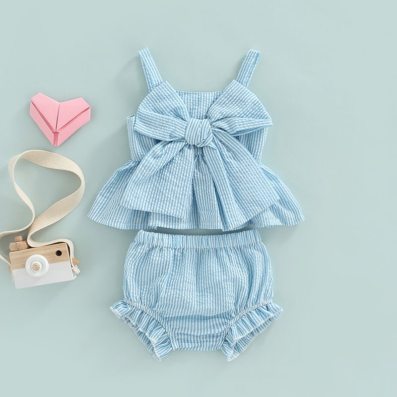 Blue Bow Summer Set - Betina Baby & Kids