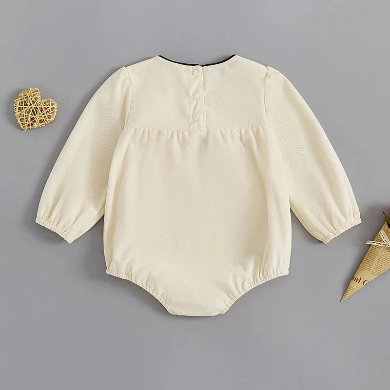 Bow Front Long Sleeve Romper - Betina Baby & Kids
