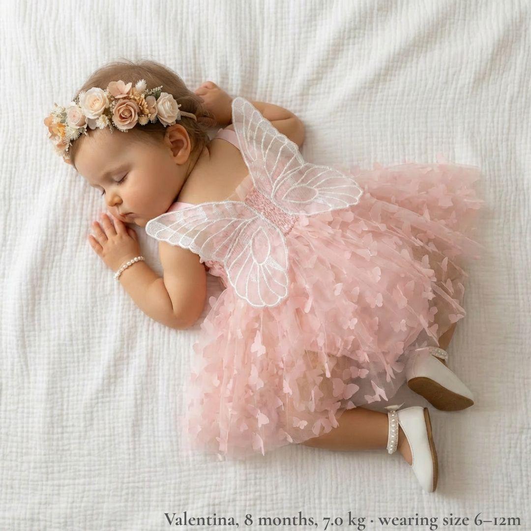 princess dress for 6 month old Tiijoy Infant Girls Sleeveless Ruffle Mesh Dress Embroidery Bow Princess Dress with Headband, Sizes 12-18M