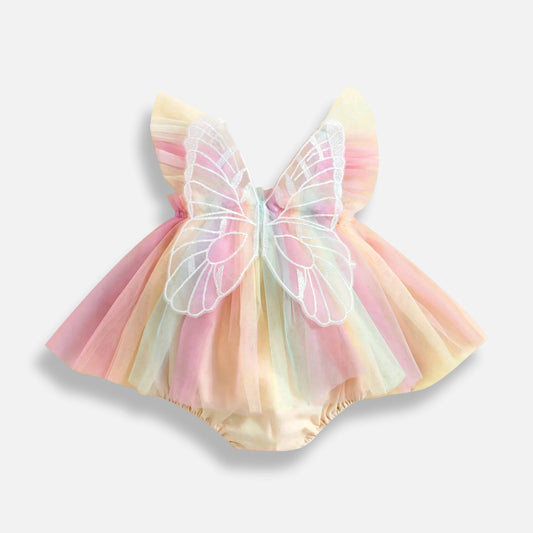 Butterfly Tulle Romper Dress - Betina Baby & Kids