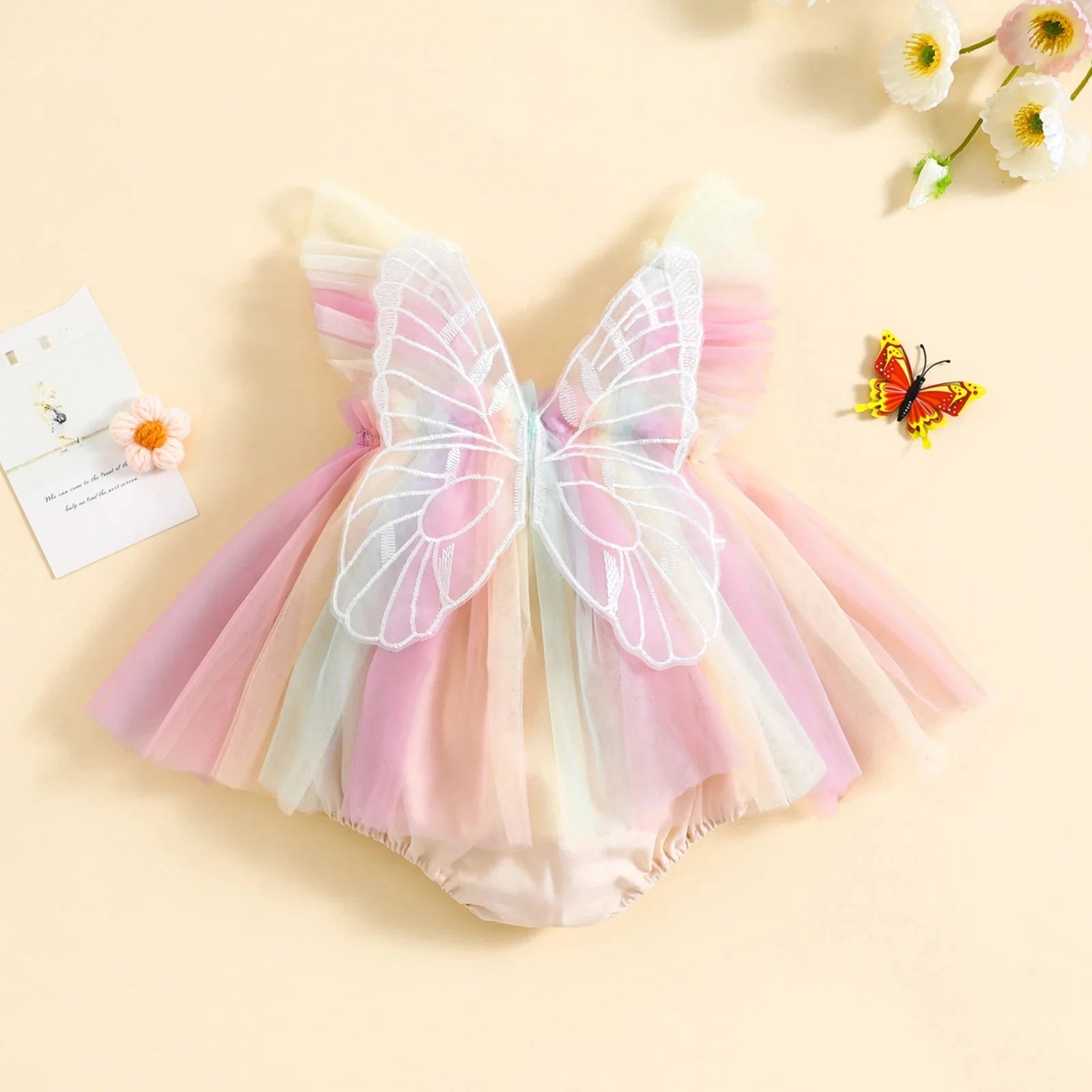 Butterfly Tulle Romper Dress - Betina Baby & Kids