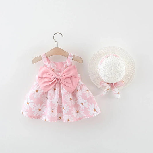 Daisy Bow Dress with Hat - Betina Baby & Kids