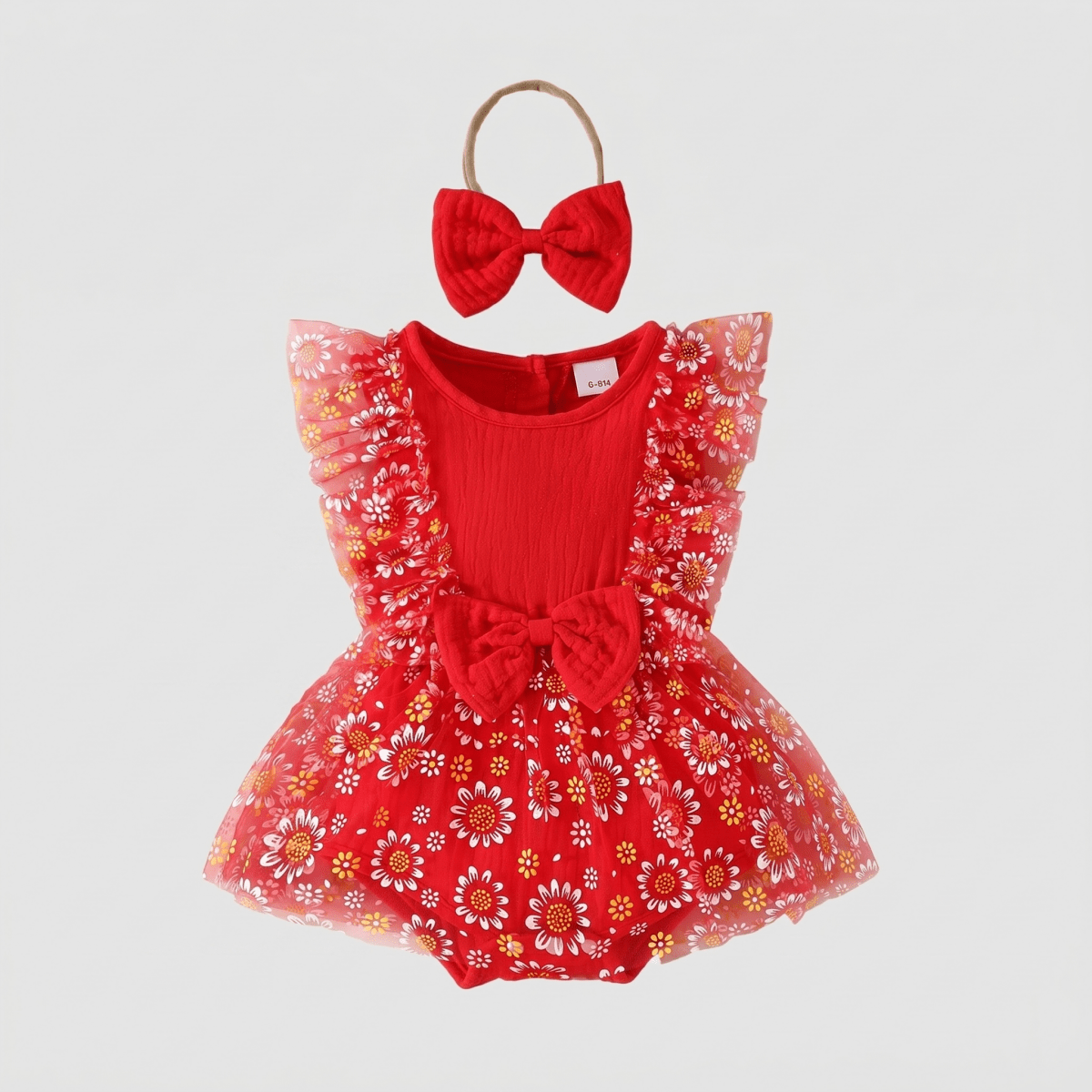 Daisy Bow Dress with Headband - Betina Baby & Kids