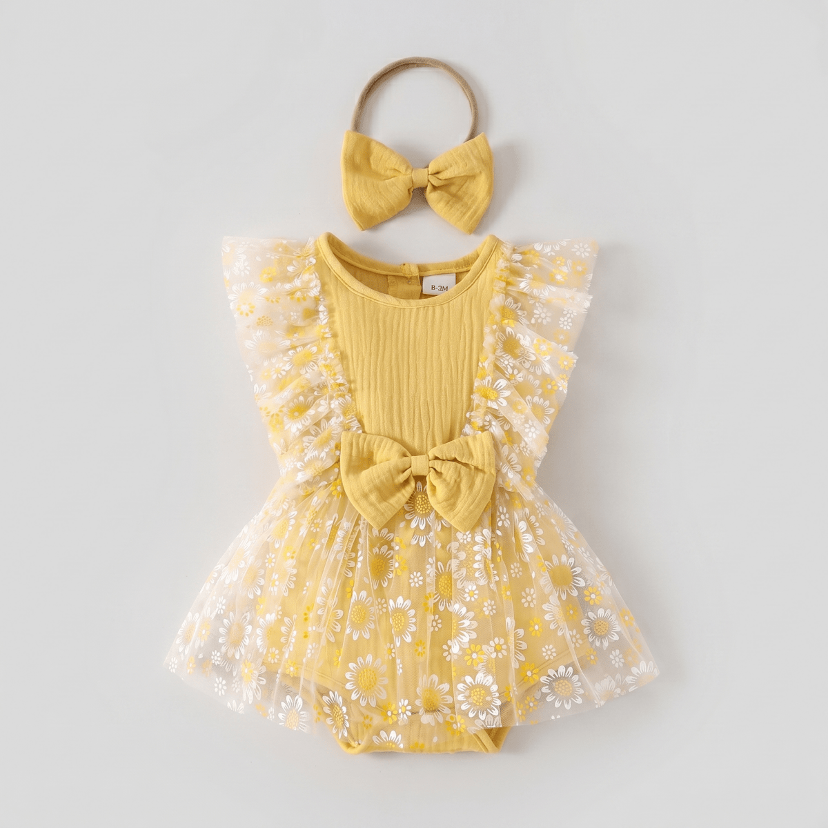 Daisy Bow Dress with Headband - Betina Baby & Kids