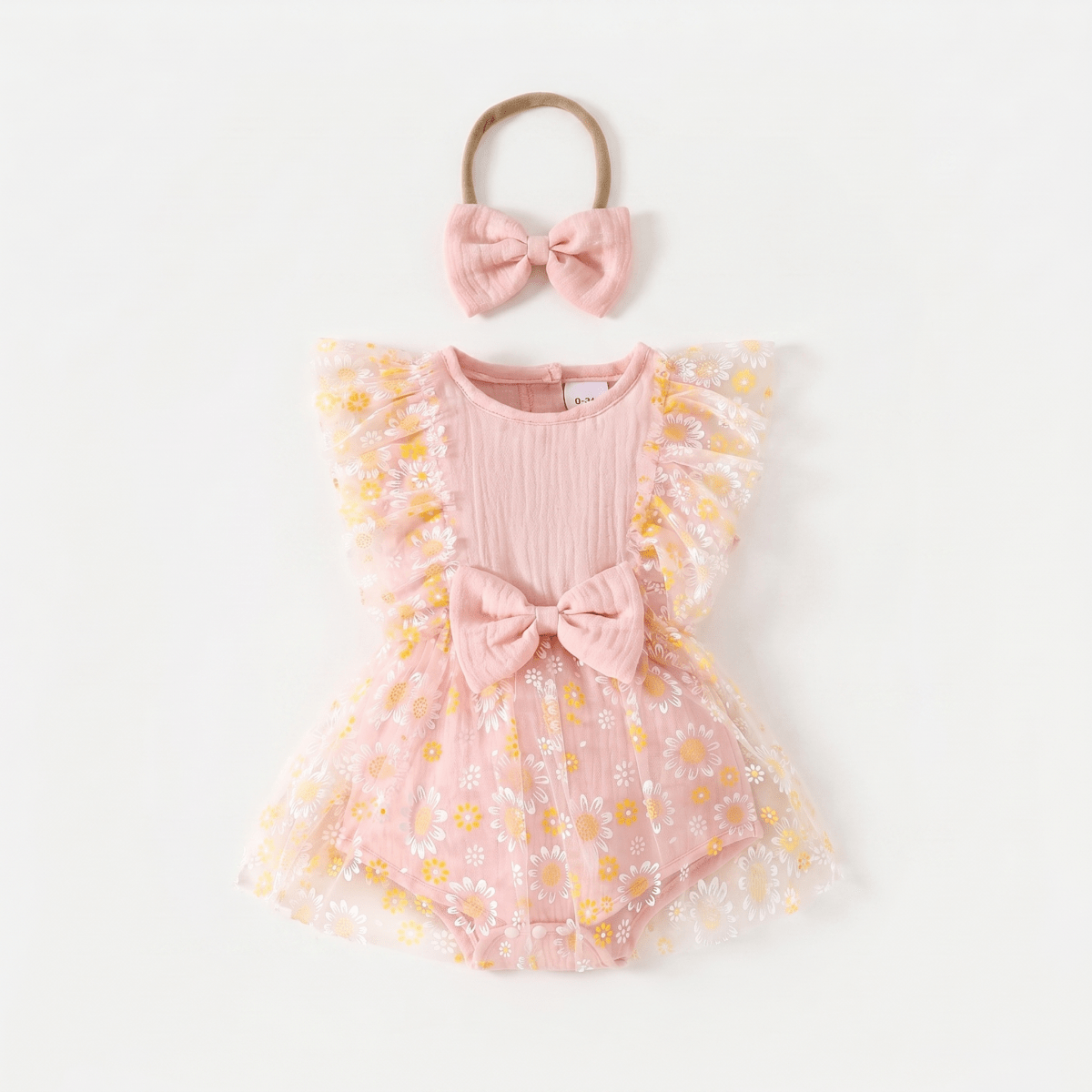 Daisy Bow Dress with Headband - Betina Baby & Kids