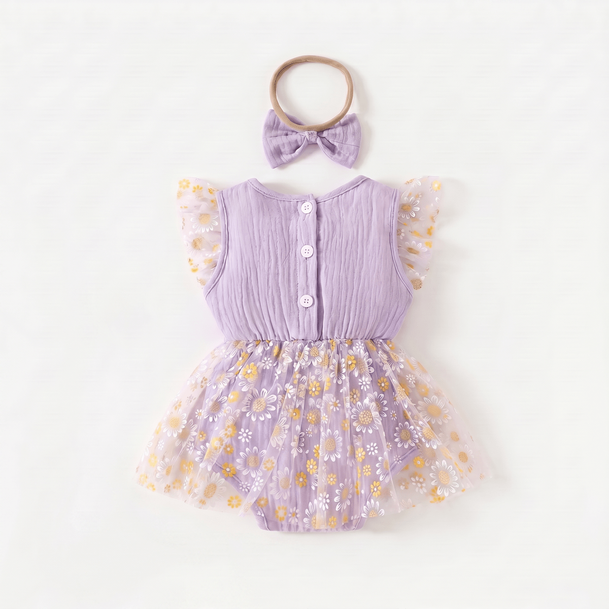 Daisy Bow Dress with Headband - Betina Baby & Kids