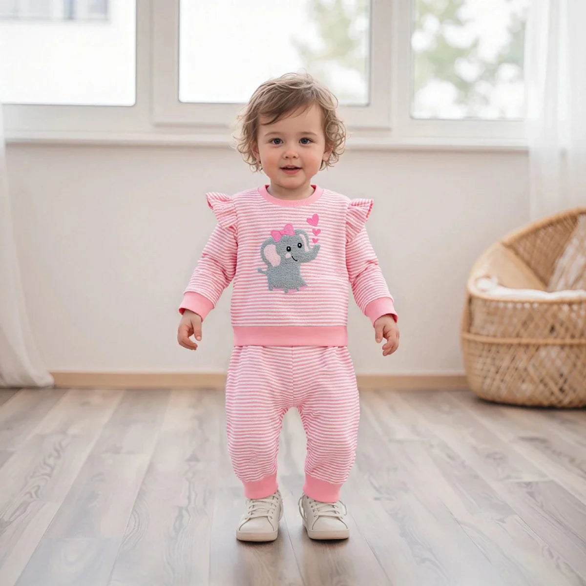 Elephant Striped Sweater Set - Betina Baby & Kids