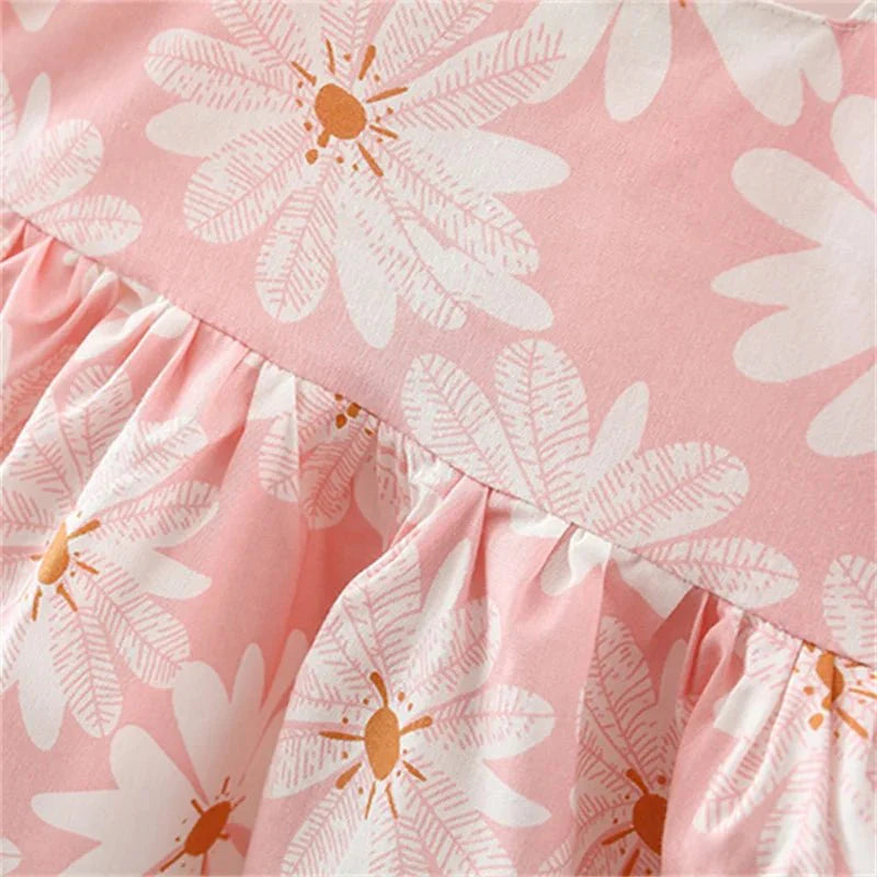 Floral Puff Sleeve Bow Dress - Betina Baby & Kids