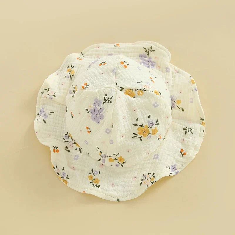 Floral Ruffle Baby Romper with Hat - Betina Baby & Kids