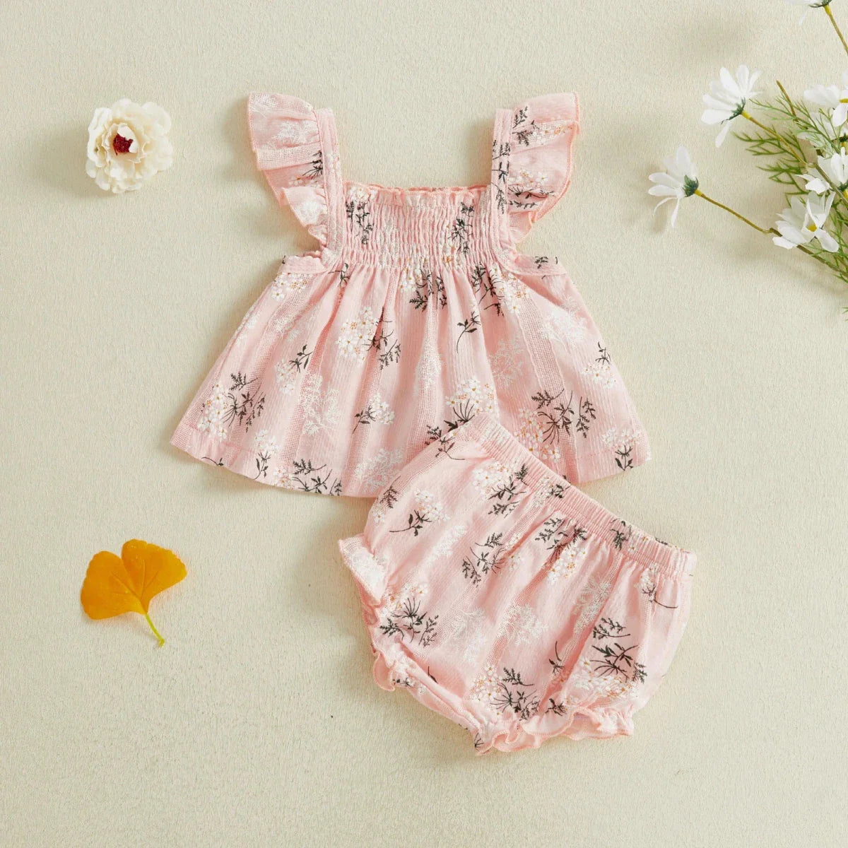 Floral Ruffle Baby Set - Betina Baby & Kids