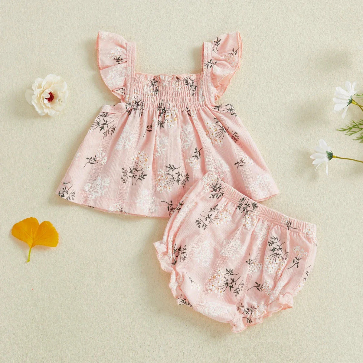 Floral Ruffle Baby Set - Betina Baby & Kids