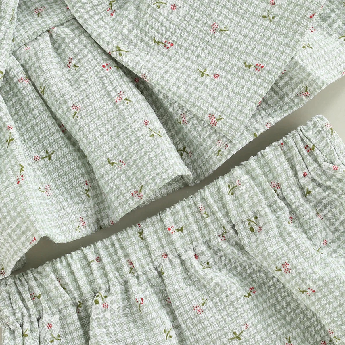 Gingham Bow Top and Bloomer Set - Betina Baby & Kids