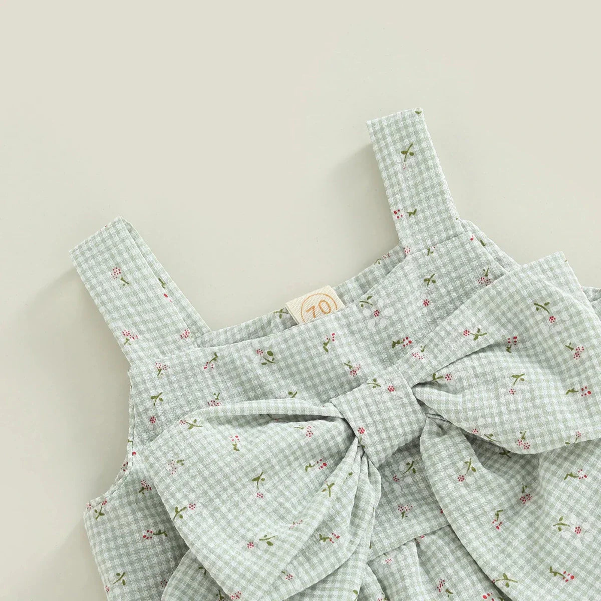 Gingham Bow Top and Bloomer Set - Betina Baby & Kids