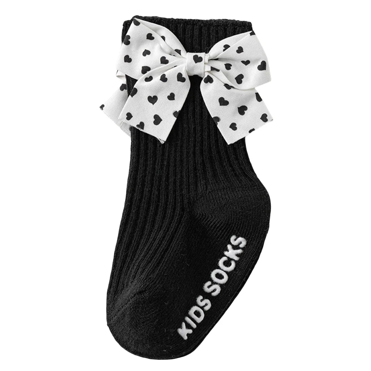 Heart Bow Ribbed Baby Socks - Betina Baby & Kids
