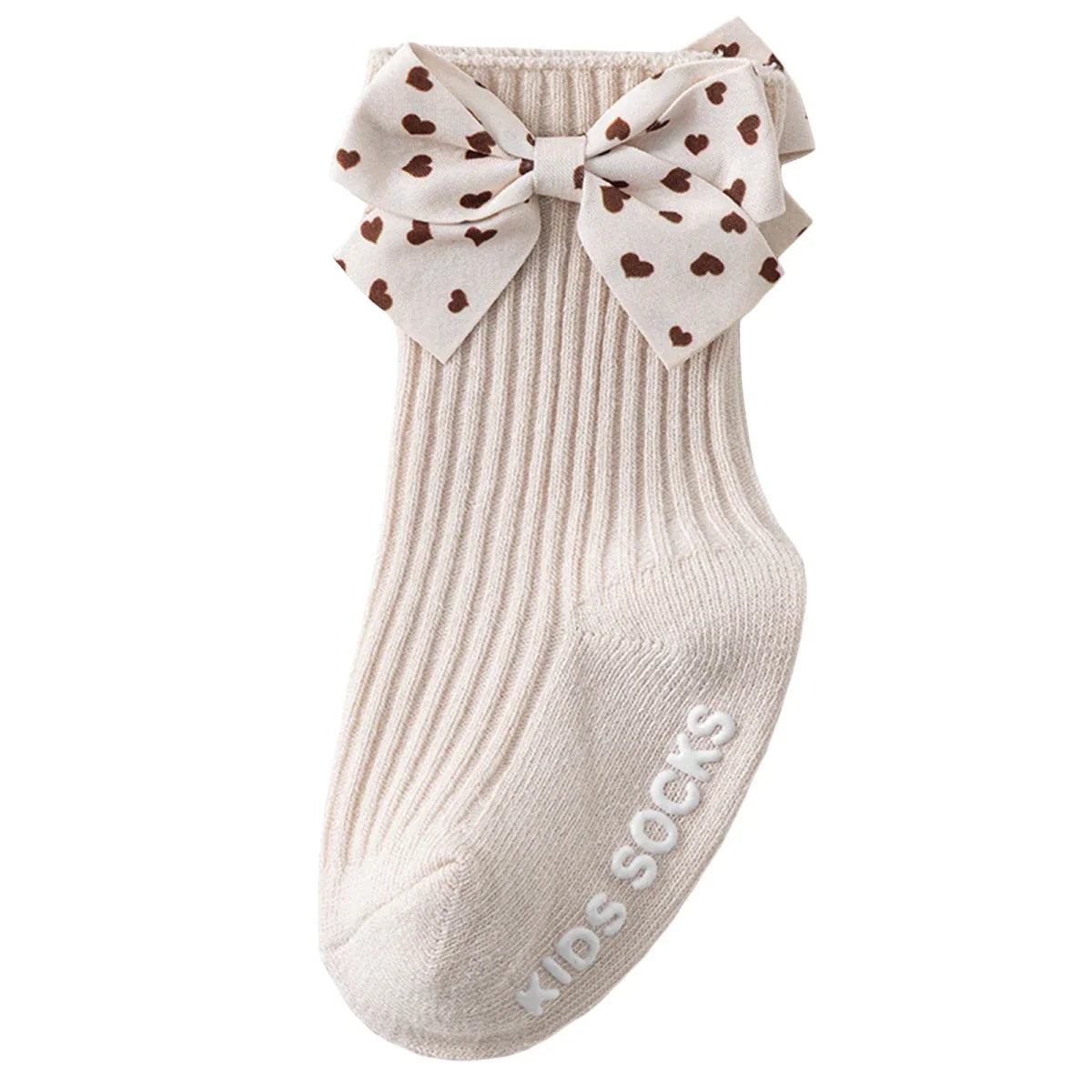 Heart Bow Ribbed Baby Socks - Betina Baby & Kids