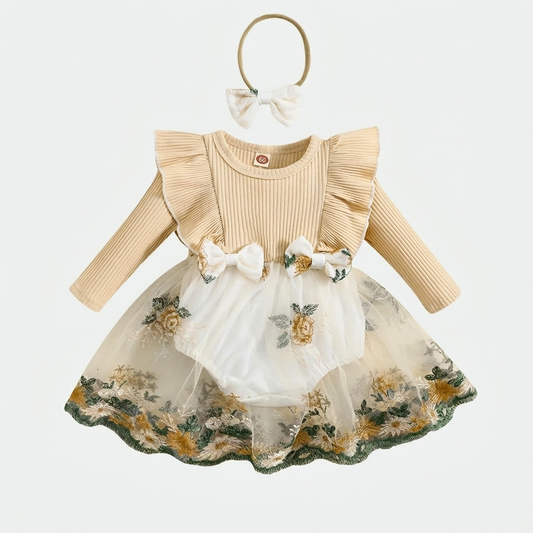 Floral Princess Baby Romper Dress