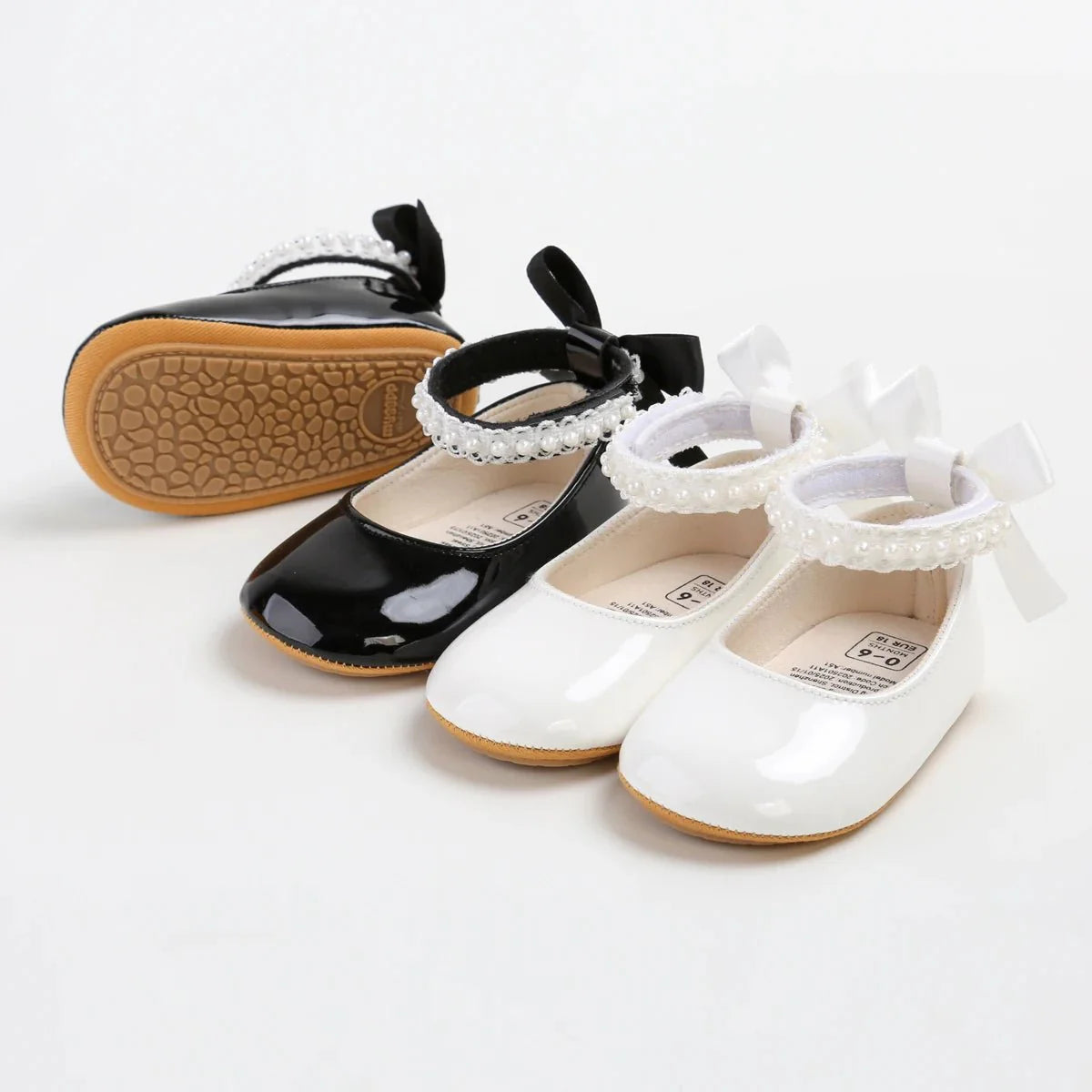 Lace Bow Mary Jane Baby Shoes - Betina Baby & Kids
