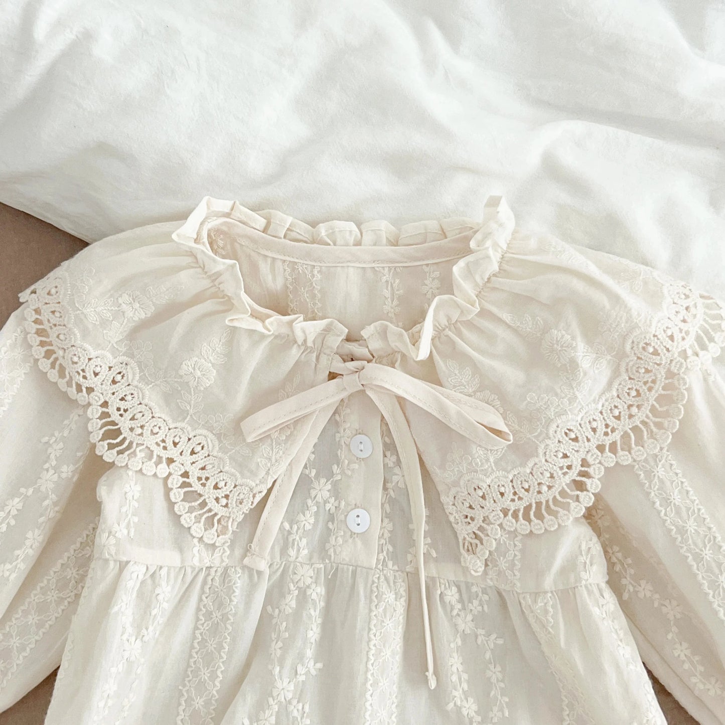 Lace Collar Baby Dress - Betina Baby & Kids