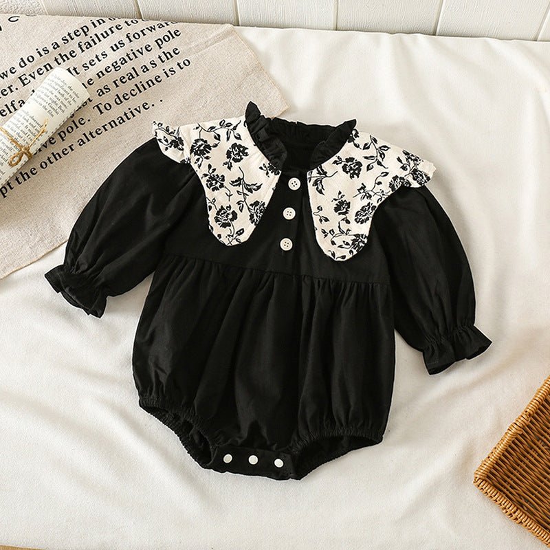 Noir Bloom Classic Romper - Betina Baby & Kids