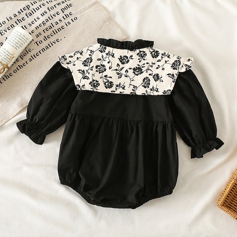 Noir Bloom Classic Romper - Betina Baby & Kids