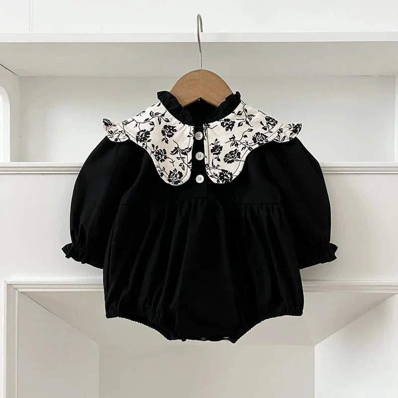 Noir Bloom Classic Romper - Betina Baby & Kids