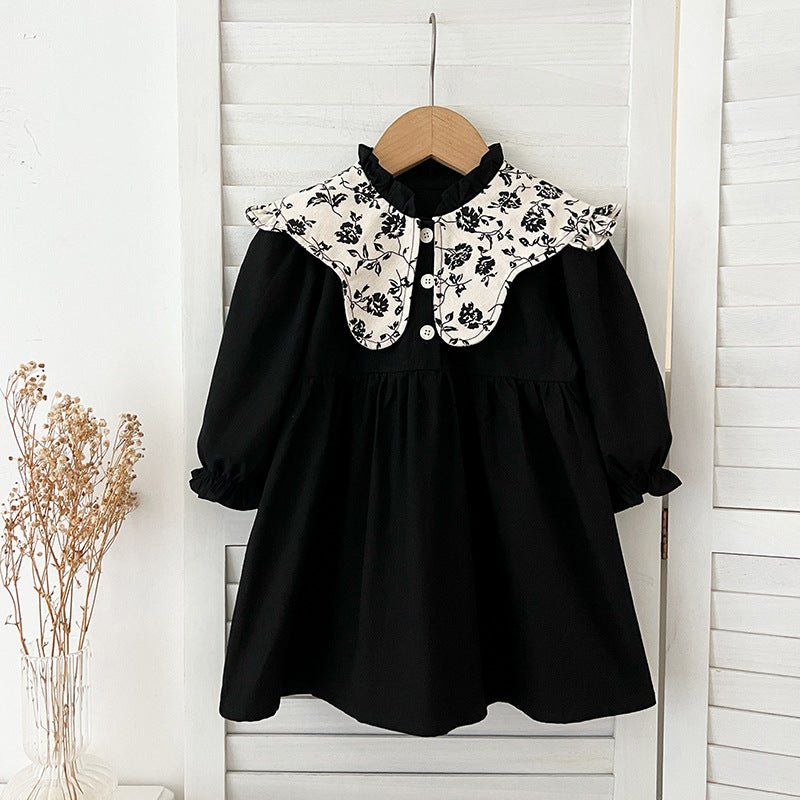 Noir Bloom Elegance Dress - Betina Baby & Kids