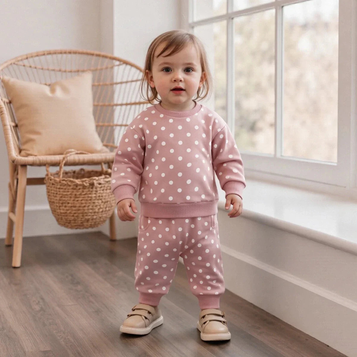 Polka Dot Sweatshirt & Jogger Set - Betina Baby & Kids