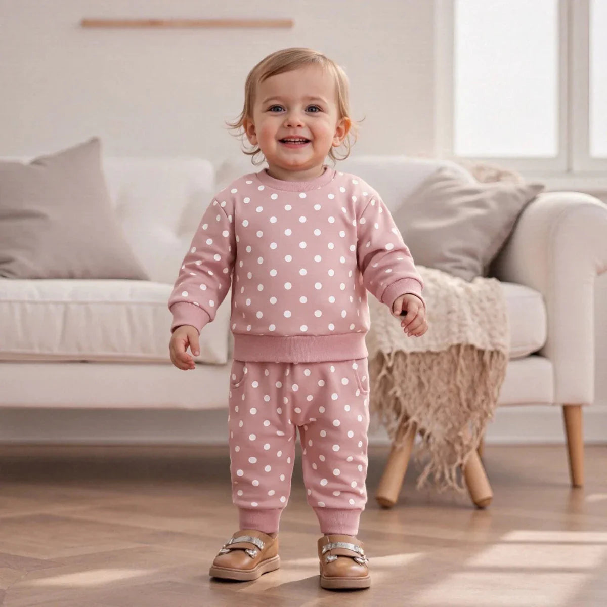 Polka Dot Sweatshirt & Jogger Set - Betina Baby & Kids