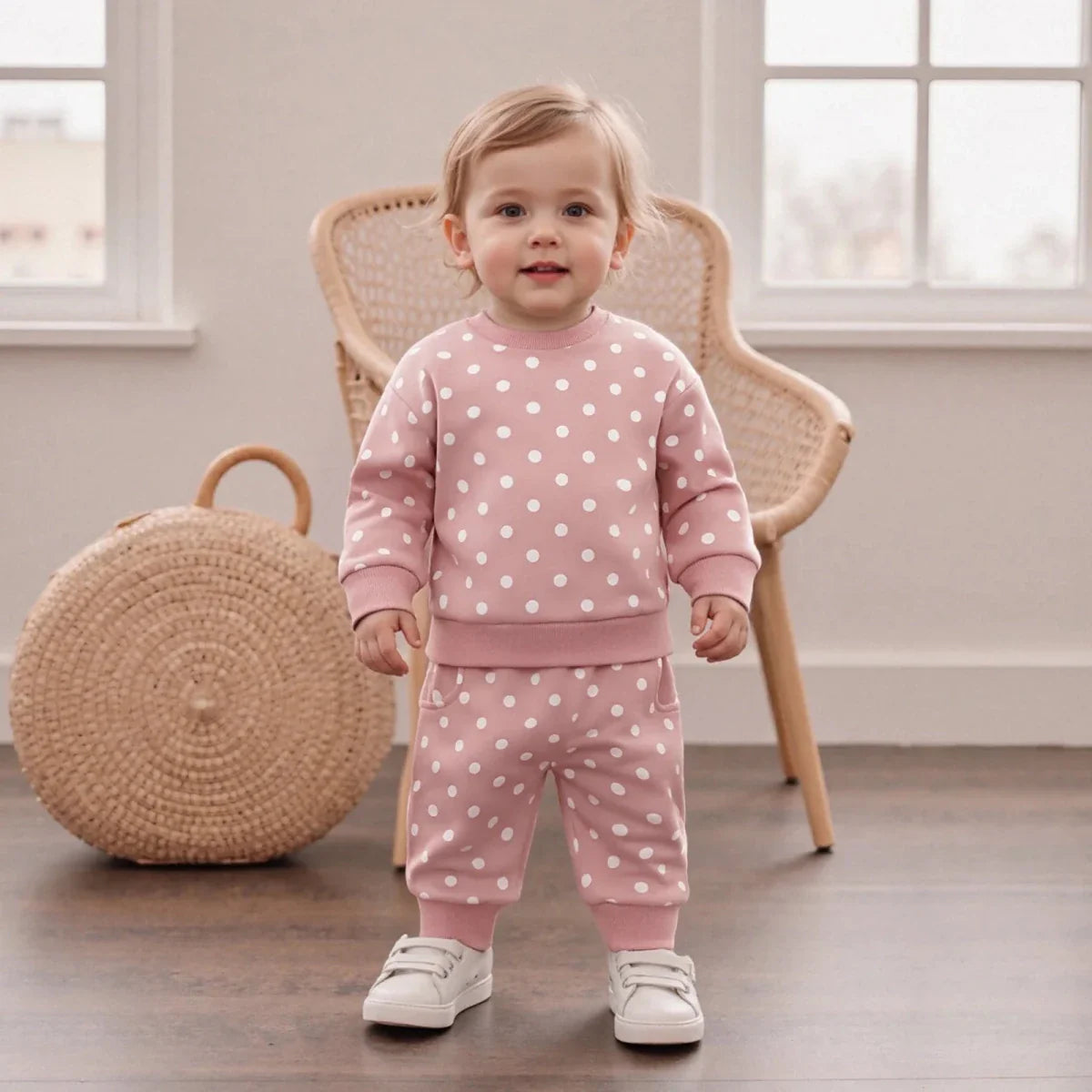 Polka Dot Sweatshirt & Jogger Set - Betina Baby & Kids