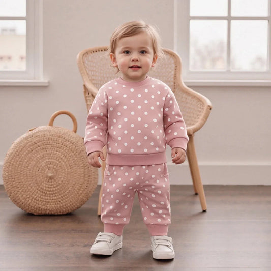 Polka Dot Sweatshirt & Jogger Set - Betina Baby & Kids