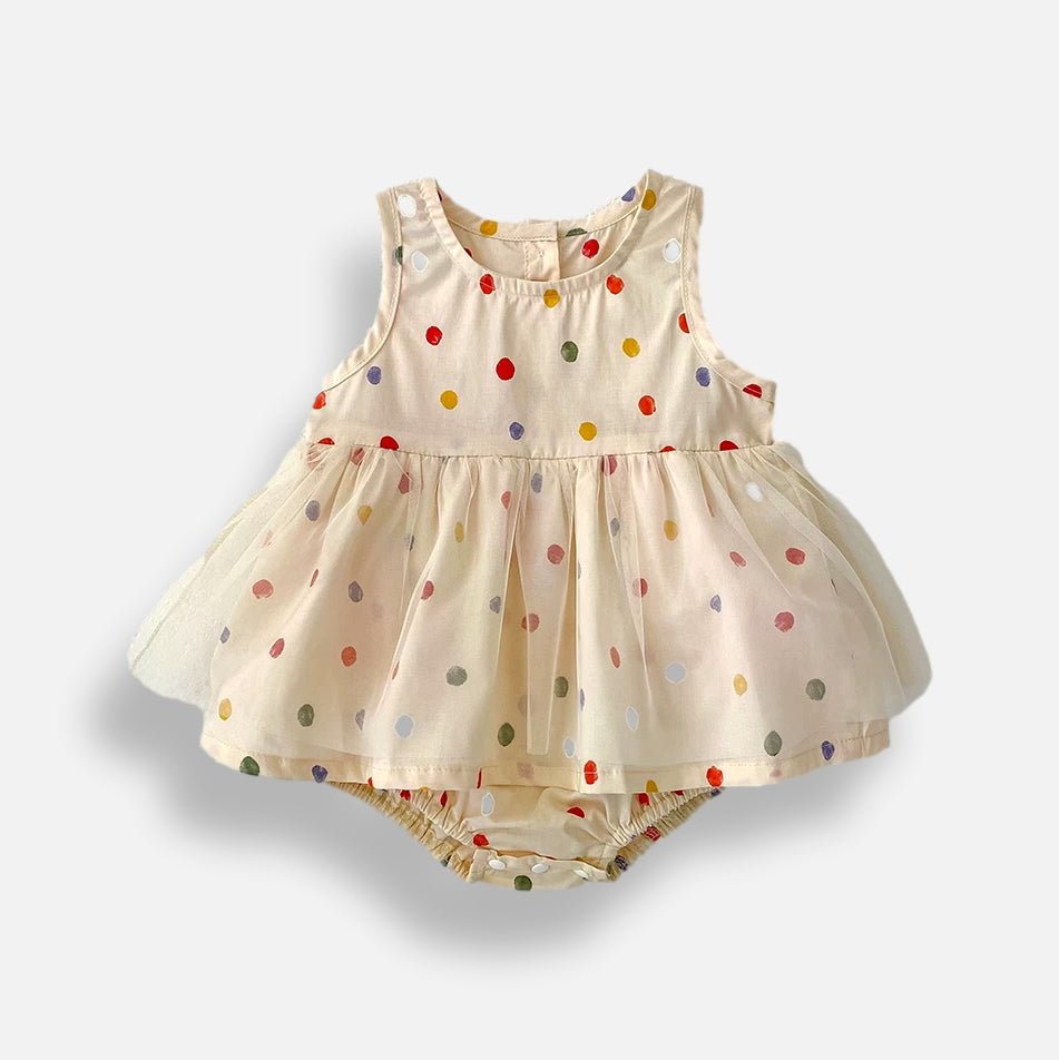Rainbow Dot Tulle Dress - Betina Baby & Kids