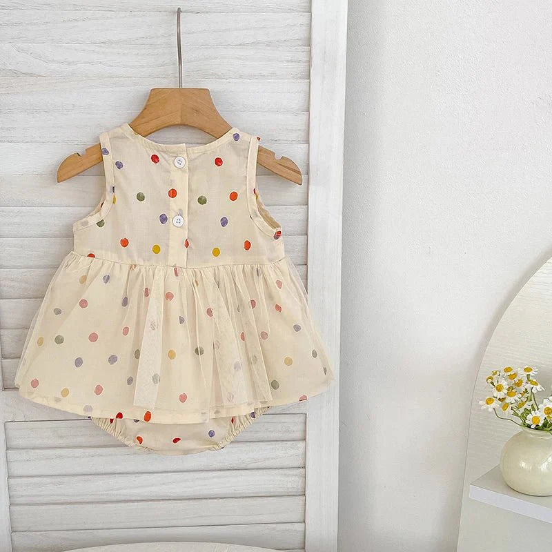 Rainbow Dot Tulle Dress - Betina Baby & Kids