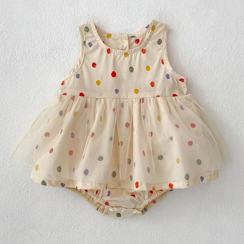 Rainbow Dot Tulle Dress - Betina Baby & Kids
