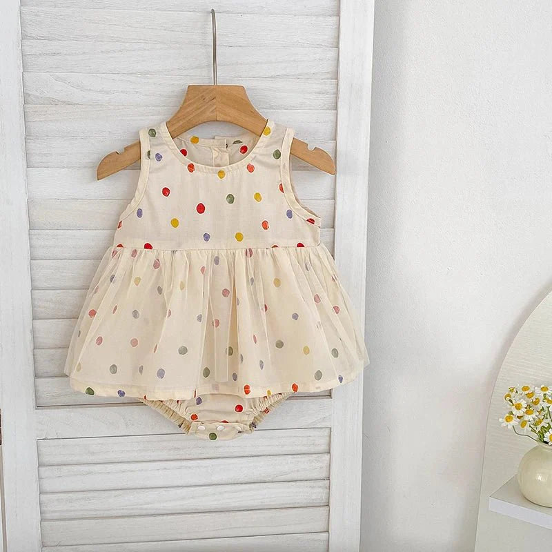 Rainbow Dot Tulle Dress - Betina Baby & Kids