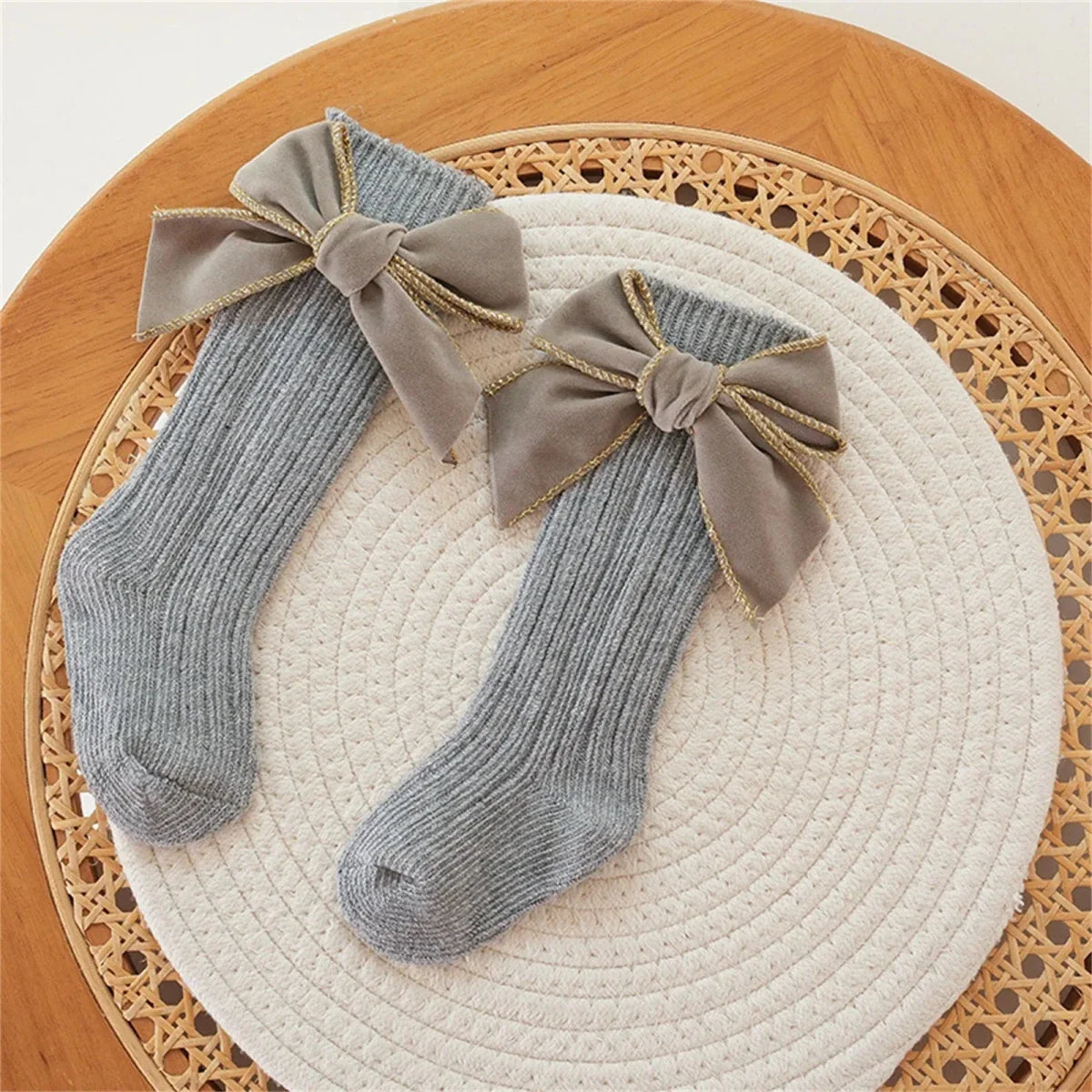 Ribbed Bow Baby Socks - Betina Baby & Kids