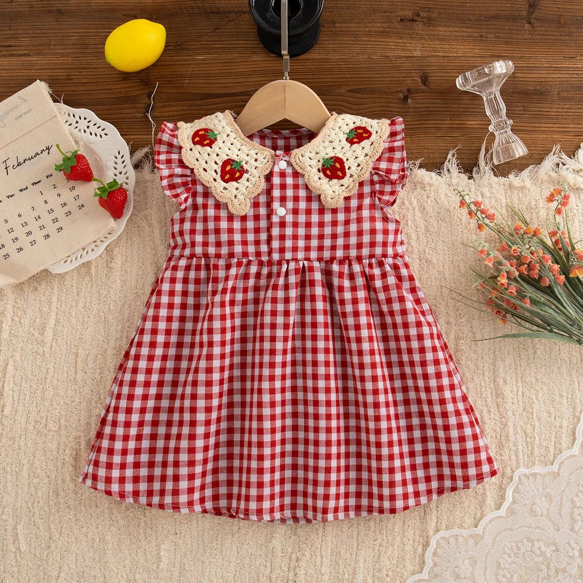 Strawberry Picnic Dress - Betina Baby & Kids