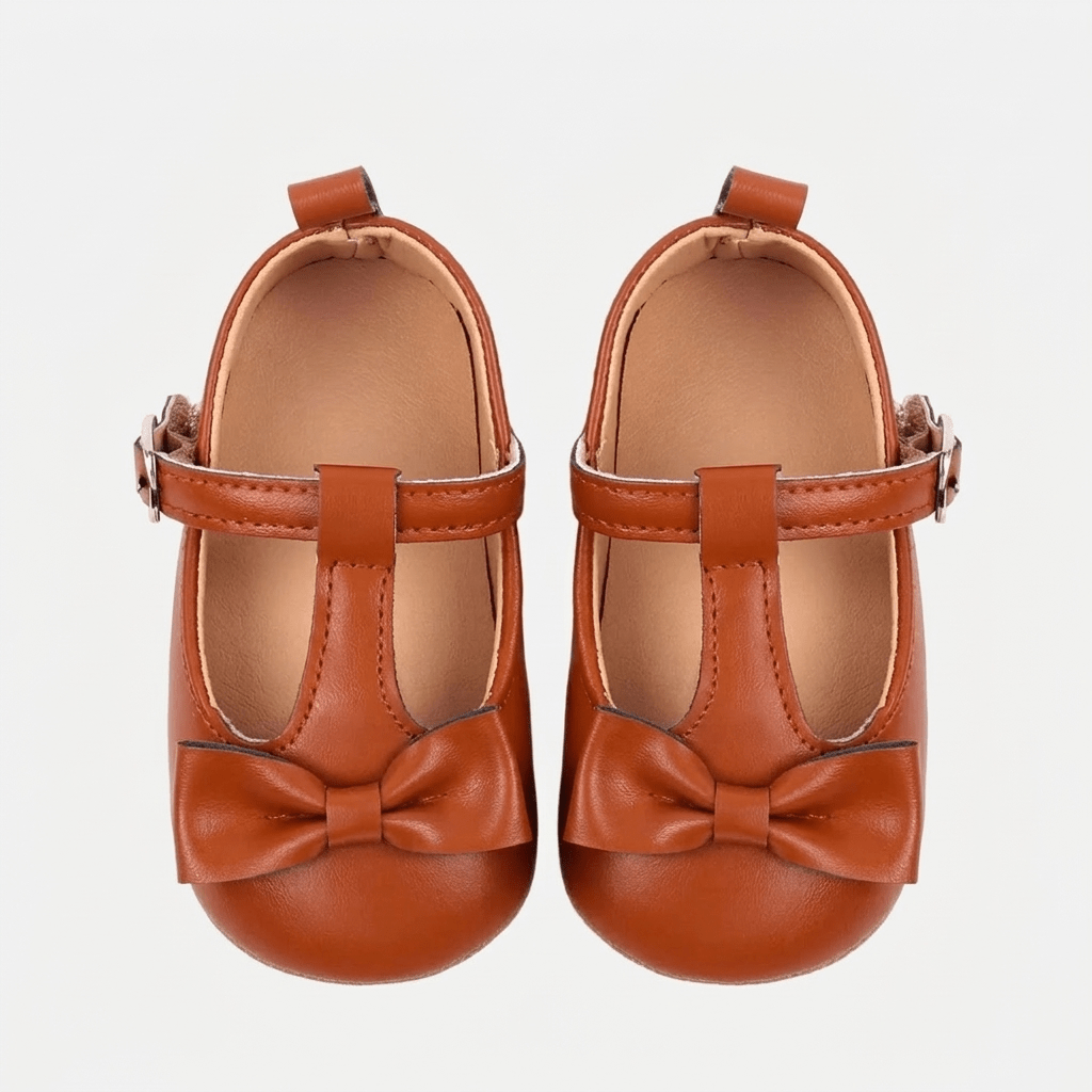 T - Strap Bow Mary Jane Baby Shoes - Betina Baby & Kids