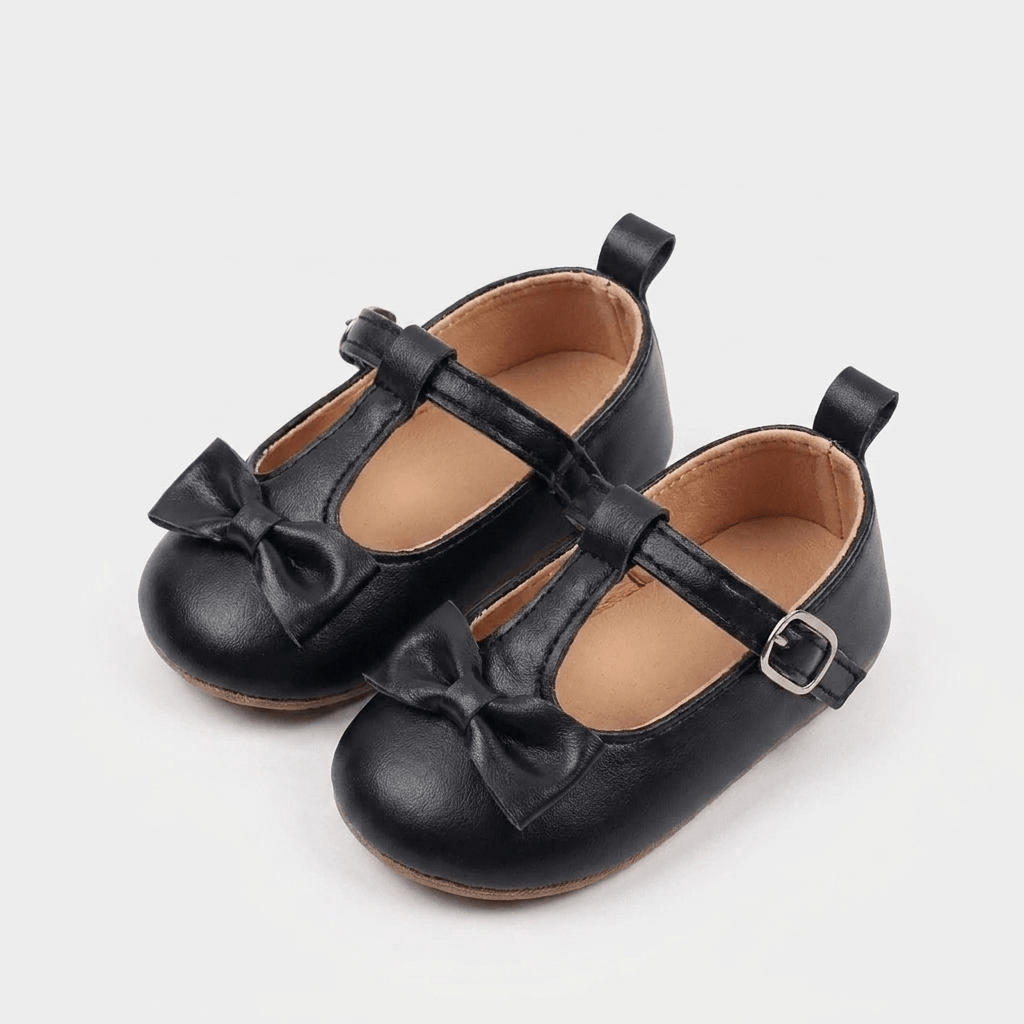 T - Strap Bow Mary Jane Baby Shoes - Betina Baby & Kids