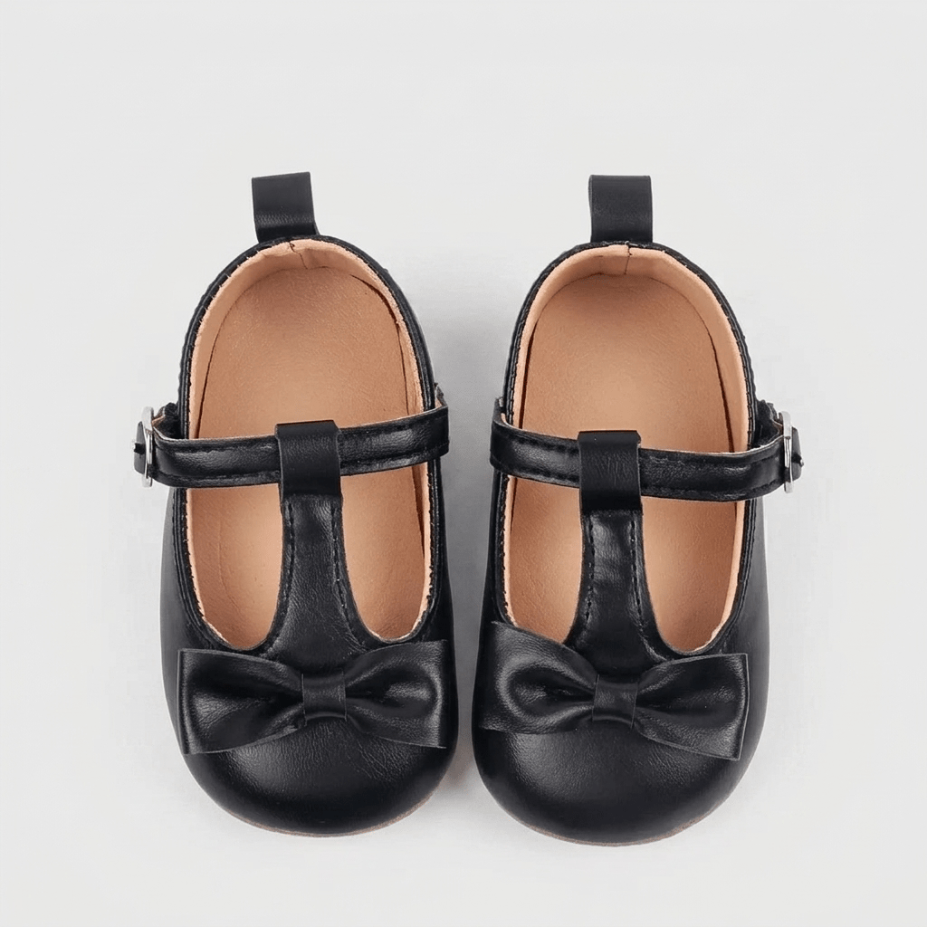T - Strap Bow Mary Jane Baby Shoes - Betina Baby & Kids